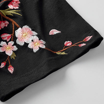 Sakura Embroidered T-Shirt