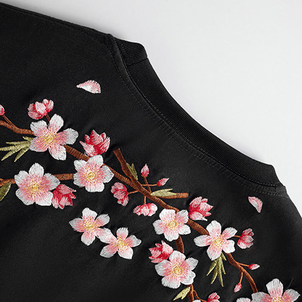 Sakura Embroidered T-Shirt