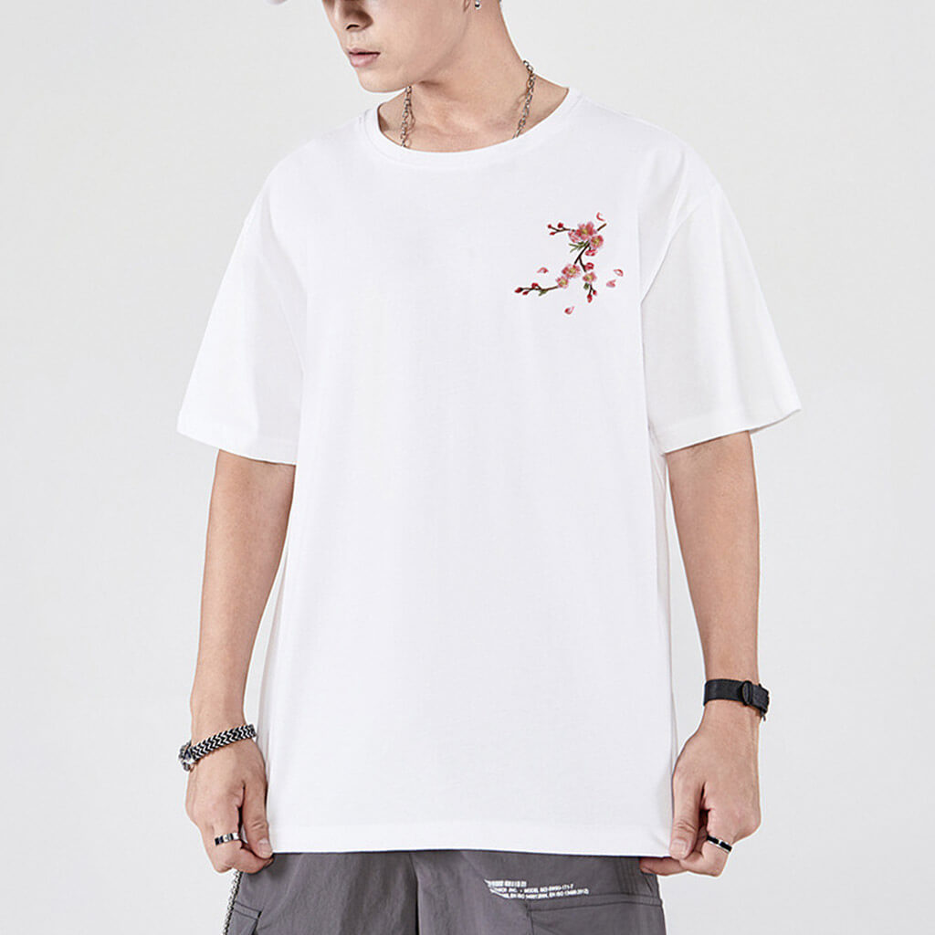 Sakura Embroidered T-Shirt