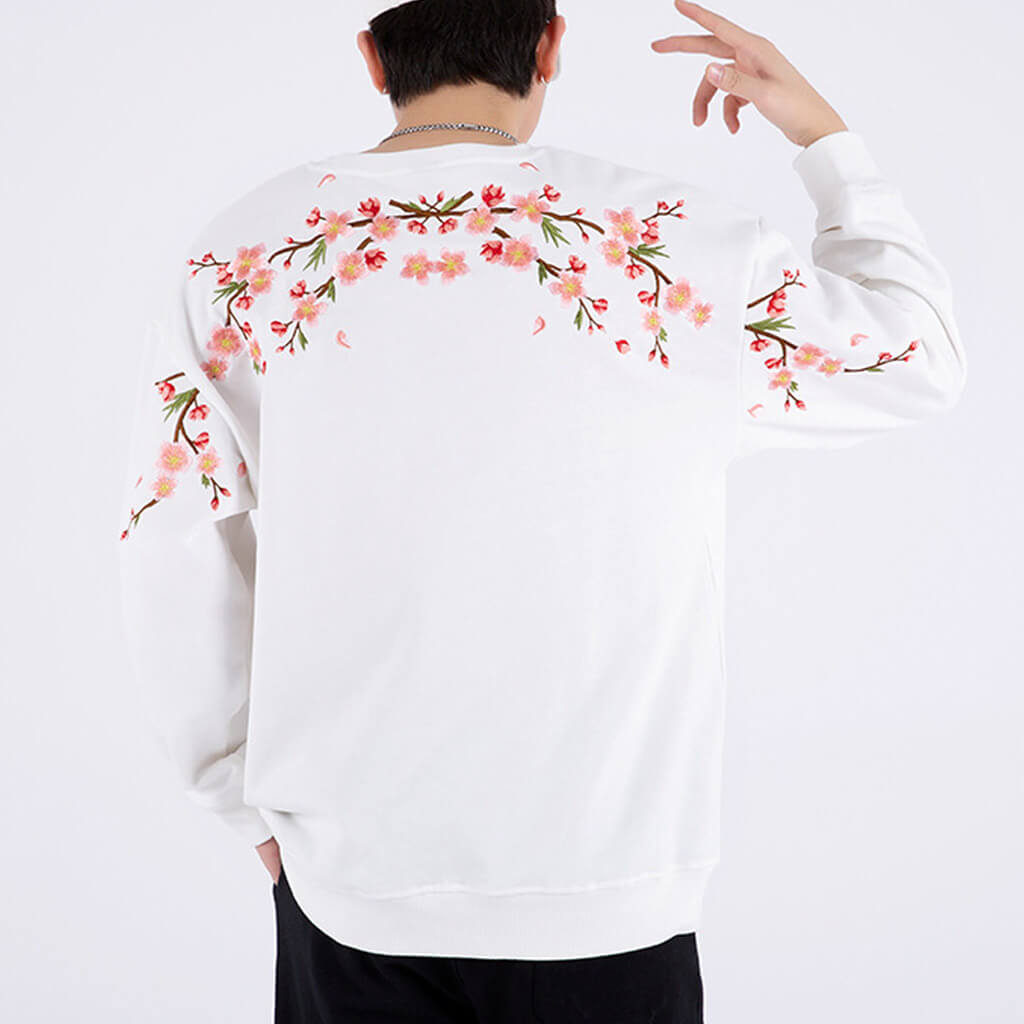 Sakura Embroidered Sweatshirt