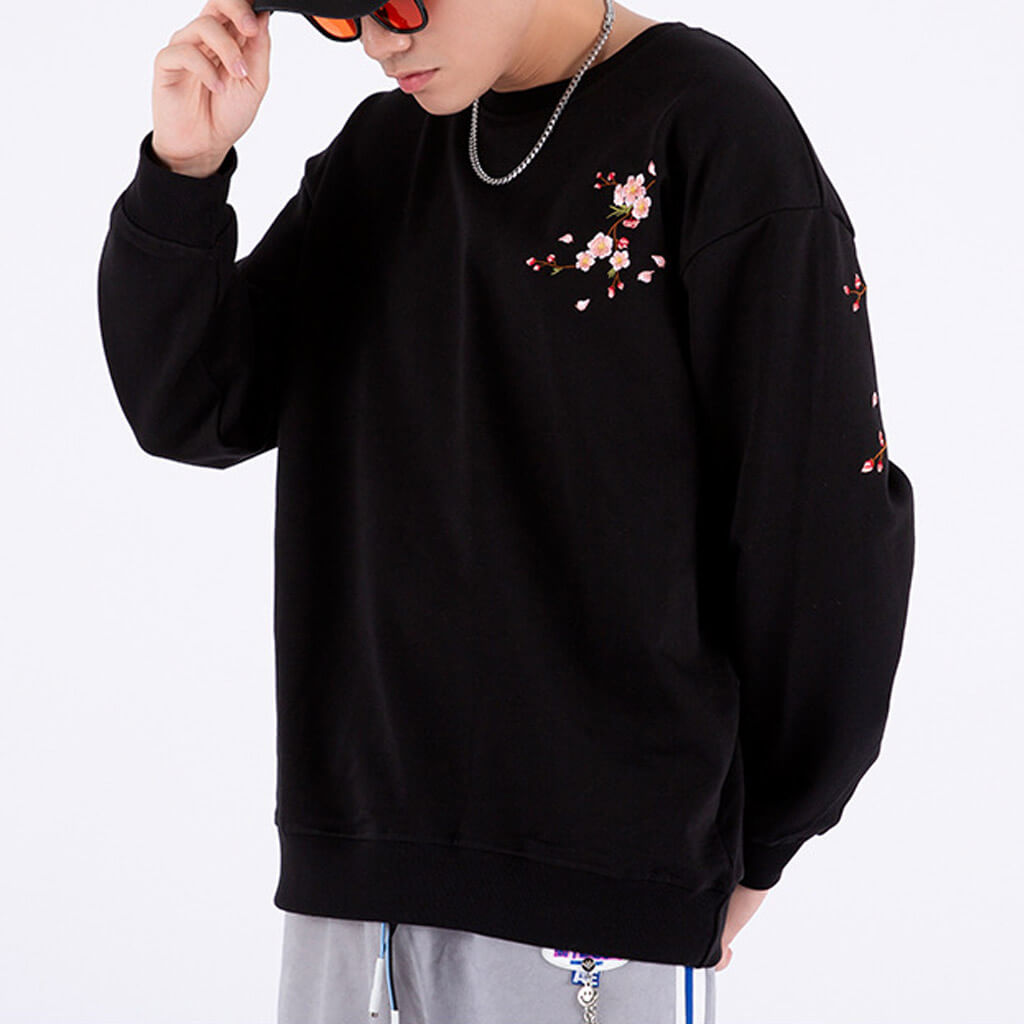 Sakura Embroidered Sweatshirt
