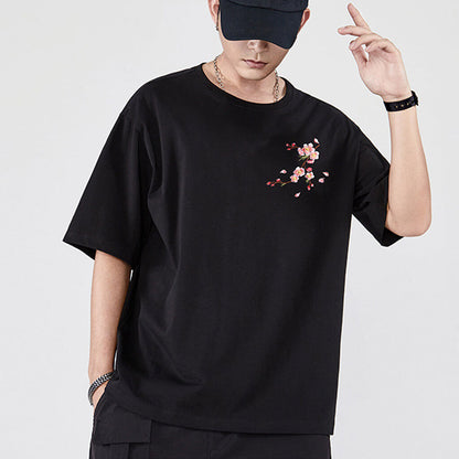 Sakura Embroidered T-Shirt