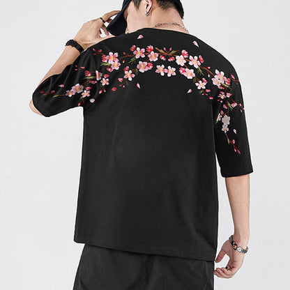 Sakura Embroidered T-Shirt