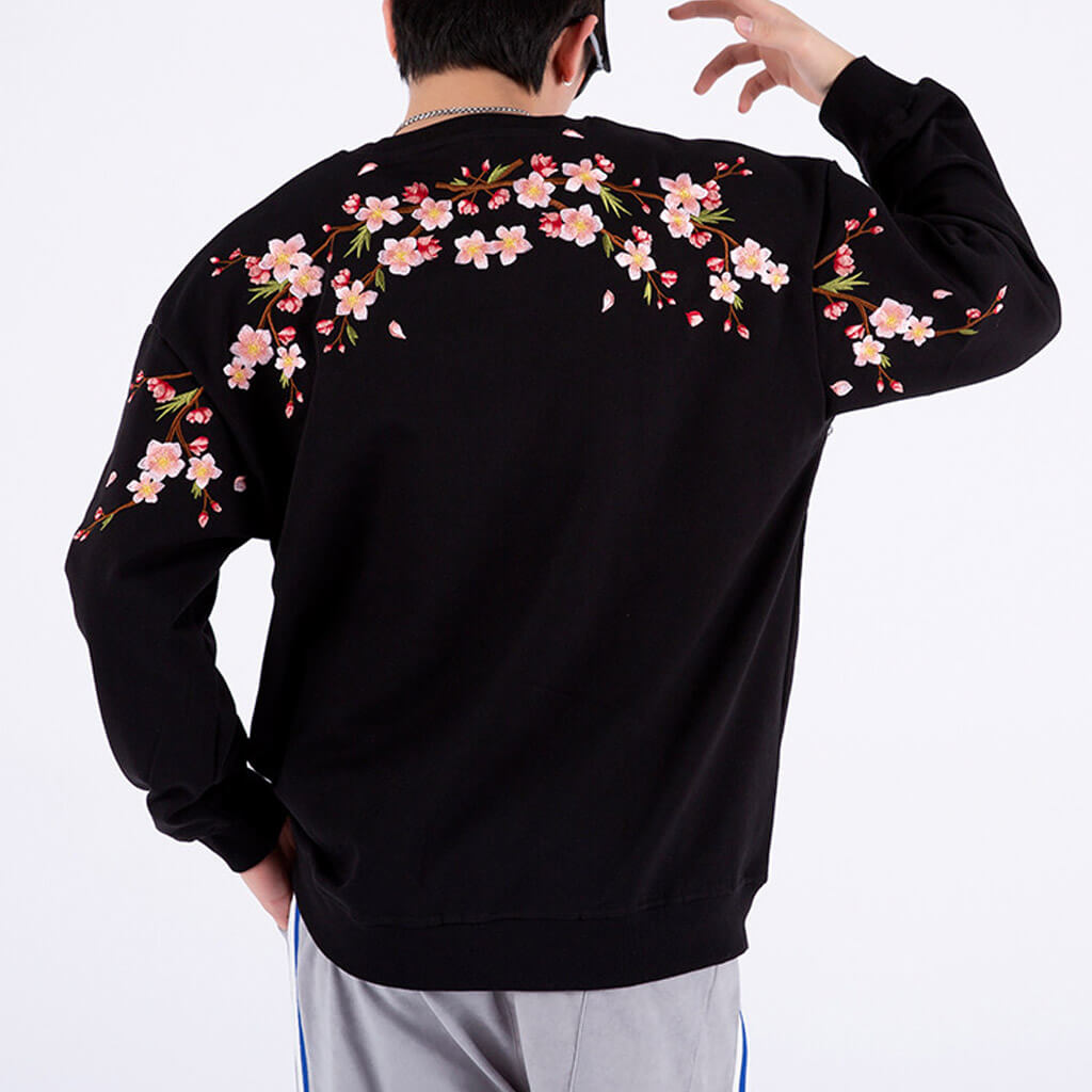Sakura Embroidered Sweatshirt